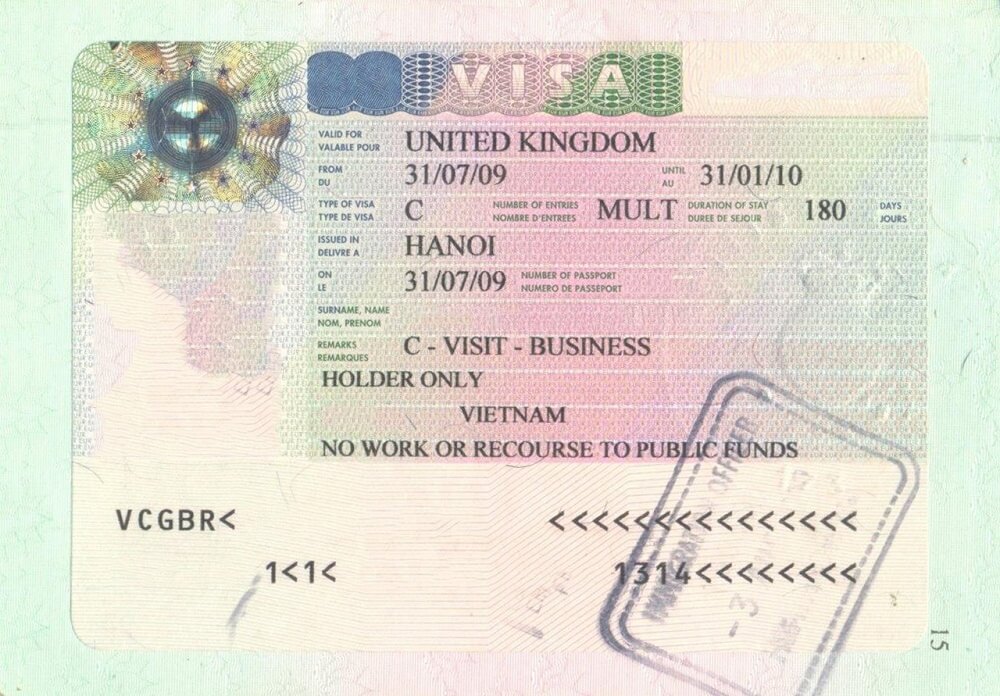 quy trình xin visa du lịch Anh